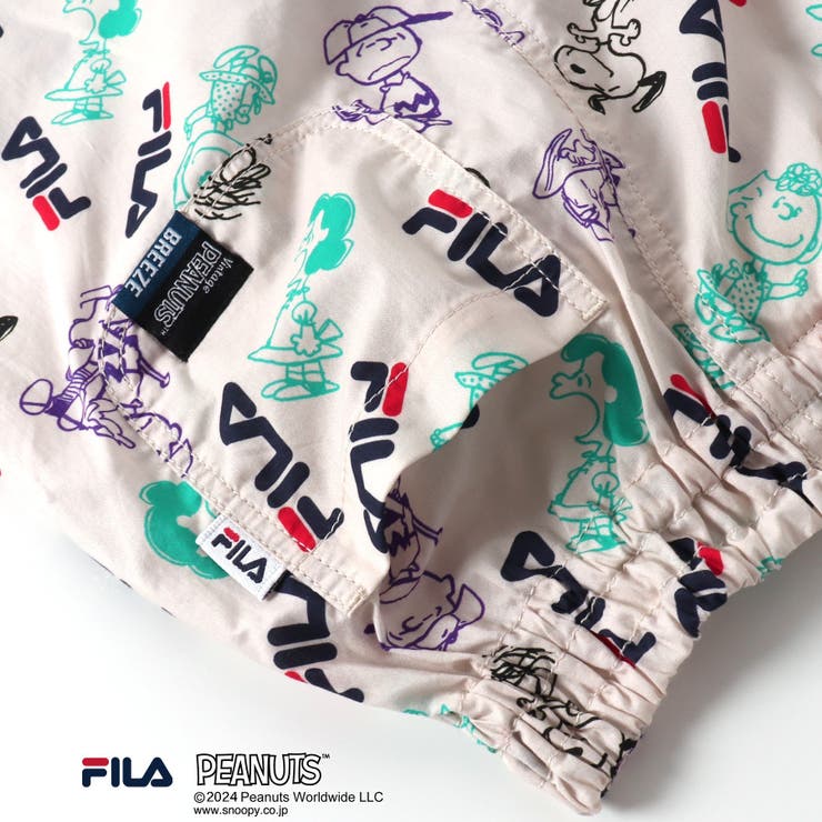 WEB限定 PEANUTS×FILA(フィラ)コラボ 総柄ハーフパンツ