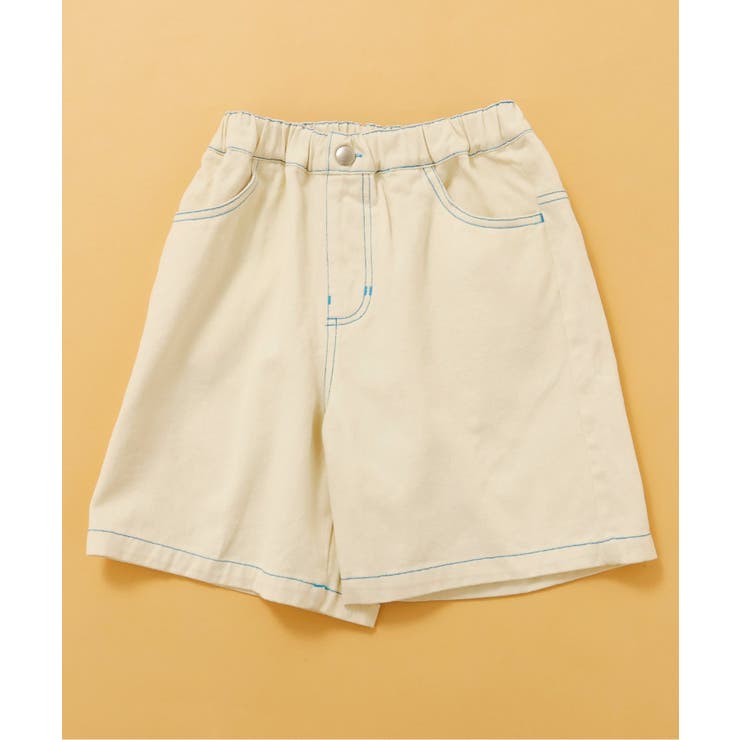 オフホワイト | WEB限定  KUDOZ.B ステッチ配色ハーフパンツ | F.O.Online Store