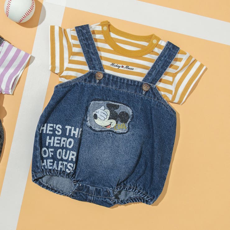 ブルー | 【リンク】ディズニーキャラクター 2Pセットデニムサロペット | F.O.Online Store
