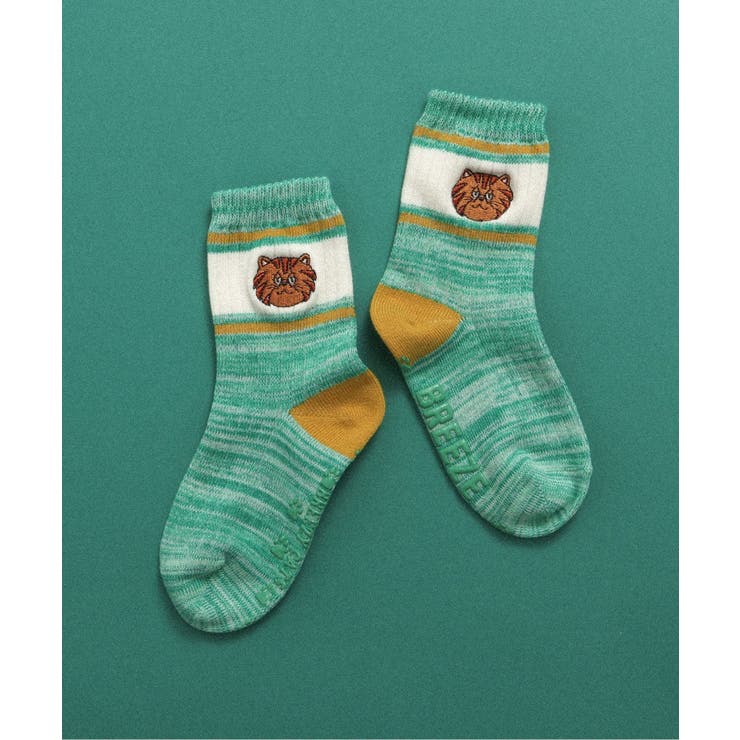 グリーン | BREEZY CATS ワンポイントソックス | F.O.Online Store