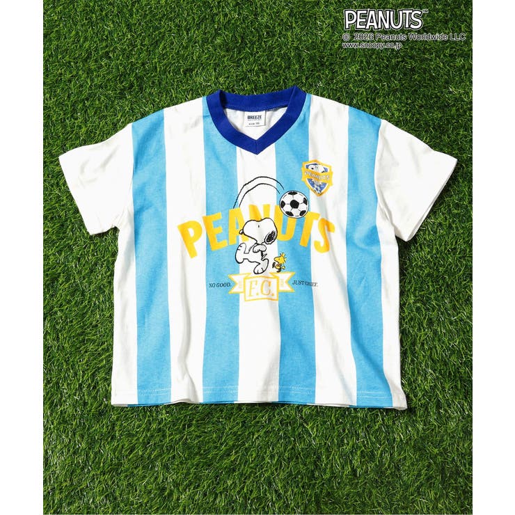 ストライプ柄 | PEANUTS サッカーユニフォーム風Tシャツ | F.O.Online Store