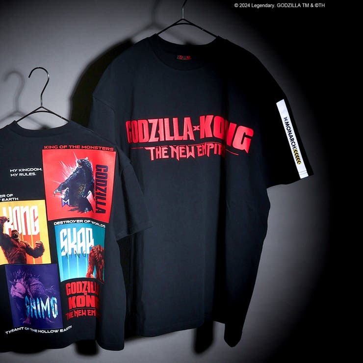 ゴジラxコング 新たなる帝国】転写ワイドTシャツ(大人)[品番
