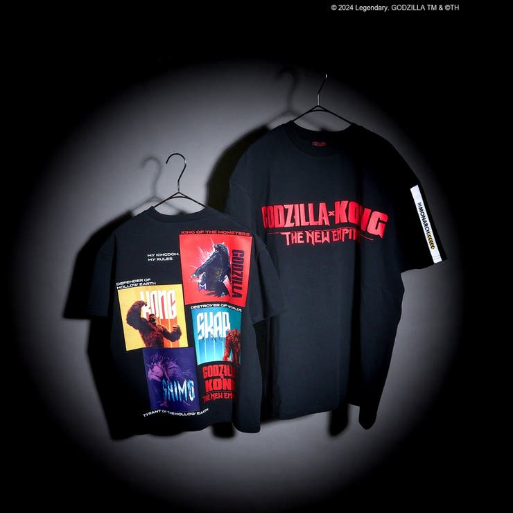 ゴジラxコング 新たなる帝国】転写ワイドTシャツ(大人)[品番