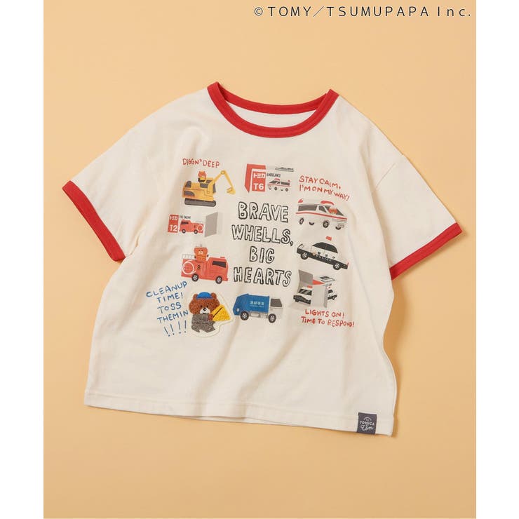 アイボリー | トミカとトム リンガーTシャツ | F.O.Online Store