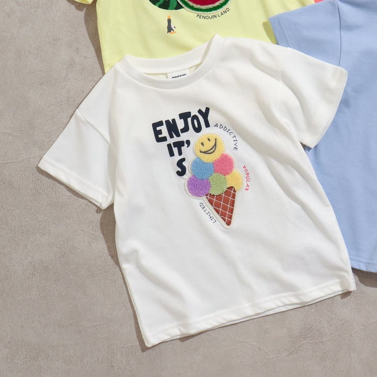 接触冷感・吸水速乾】3柄4色サガラワッペンTシャツ[品番