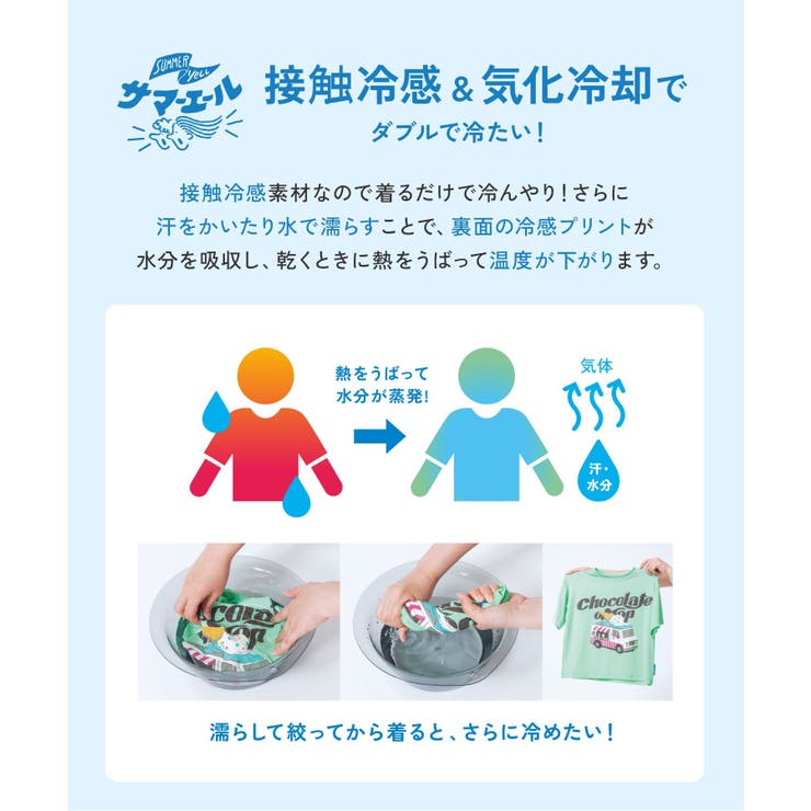 サマーエール 冷っほーい！保冷剤ベスト付きTシャツ  UVカット 接触冷感 | F.O.Online Store | 詳細画像17 