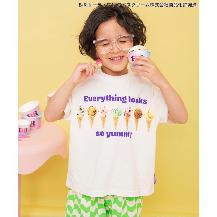 オフホワイト | 【リンク】サーティワン グラフィックアートTシャツ(キッズサイズ) | F.O.Online Store
