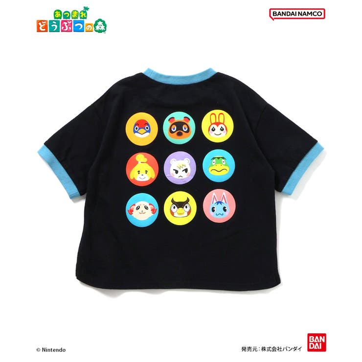 ブラック | あつまれ どうぶつの森 リンガーTシャツ | F.O.Online Store