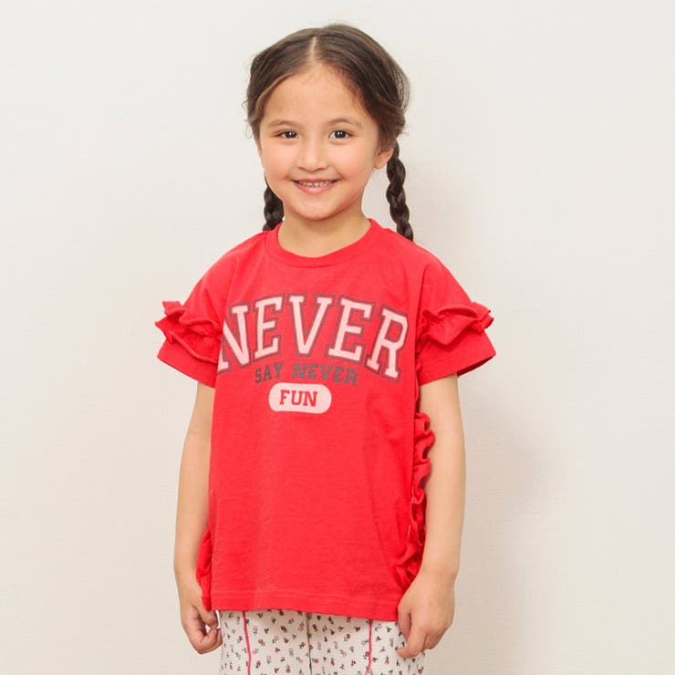 レッド | WEB限定 カレッジロゴフリルTシャツ | F.O.Online Store