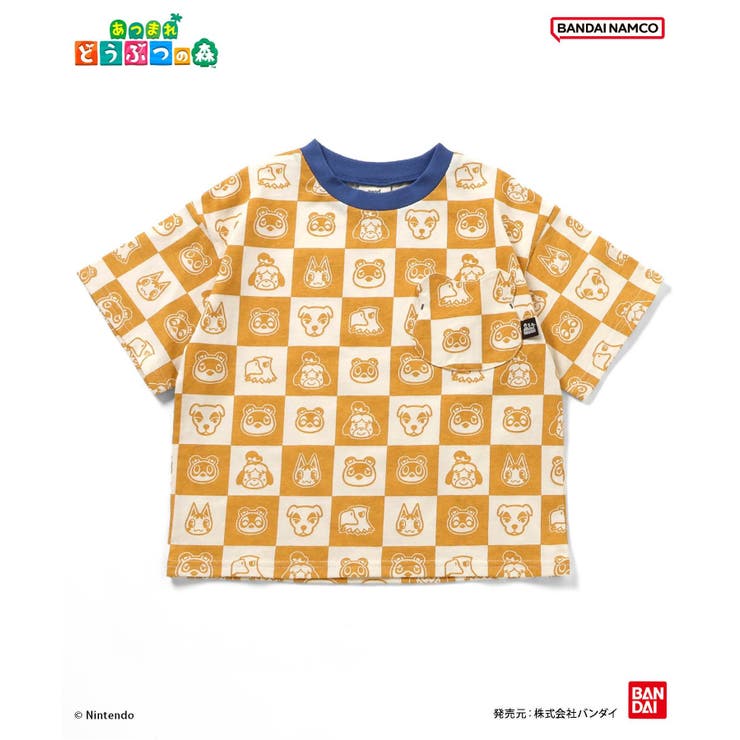 イエロー | あつまれ どうぶつの森 総柄ポケットTシャツ | F.O.Online Store