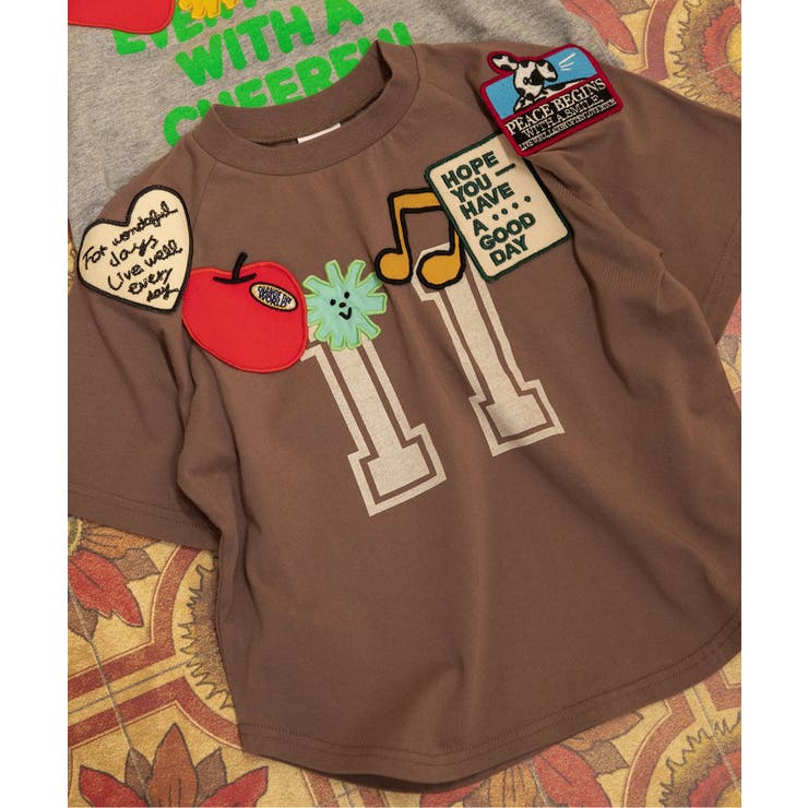 ブラウン | ワッペンいっぱいTシャツ | F.O.Online Store