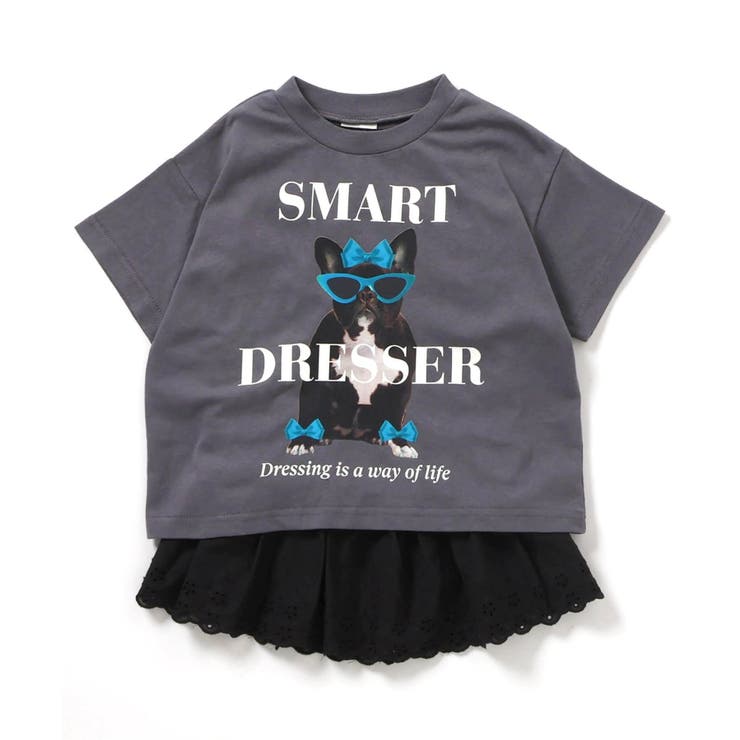 針抜きTシャツ＆裾レースフリル2プリントシャツ | F.O.Online Store | 詳細画像2 