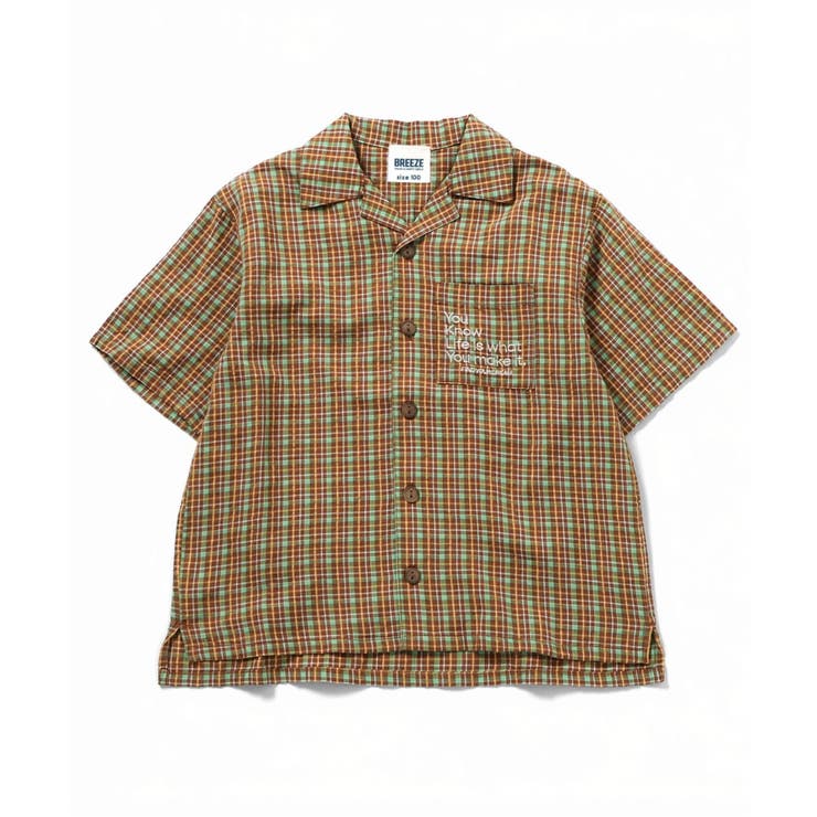 キャメル | サマーエール 先染めサッカーシャツ(セットアップ可) | F.O.Online Store