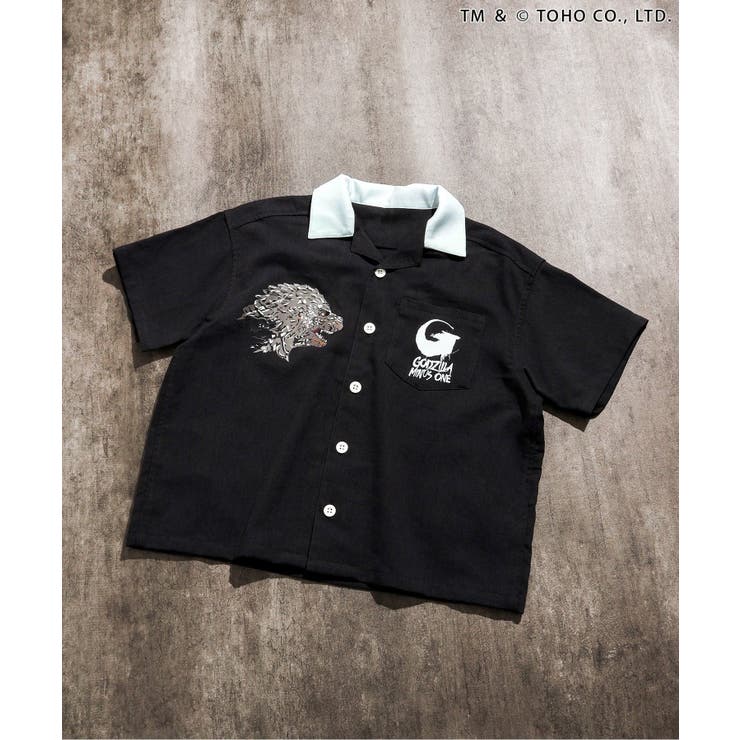 【リンク】WEB限定 ゴジラ刺繍シャツ | F.O.Online Store | 詳細画像1 