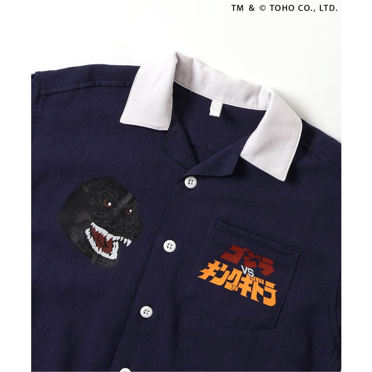 【リンク】WEB限定 ゴジラ刺繍シャツ | F.O.Online Store | 詳細画像9 