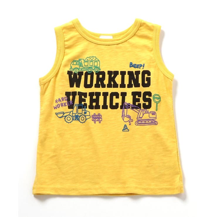 イエロー | 恐竜・働く車ぷくぷくタンクトップ | F.O.Online Store