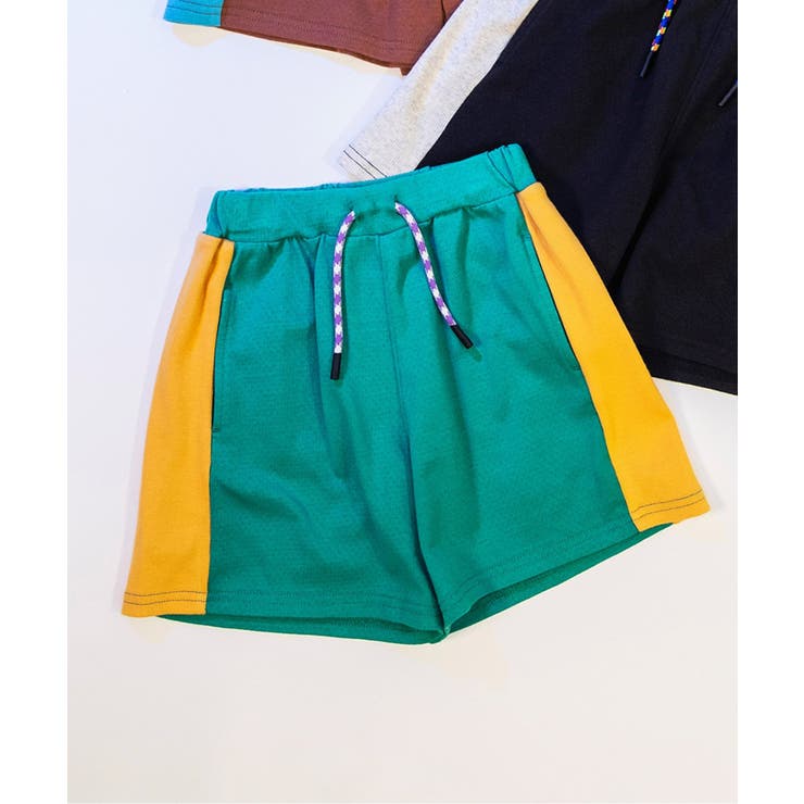 グリーン | サマーエール メッシュサイドラインパンツ  4分丈 | F.O.Online Store