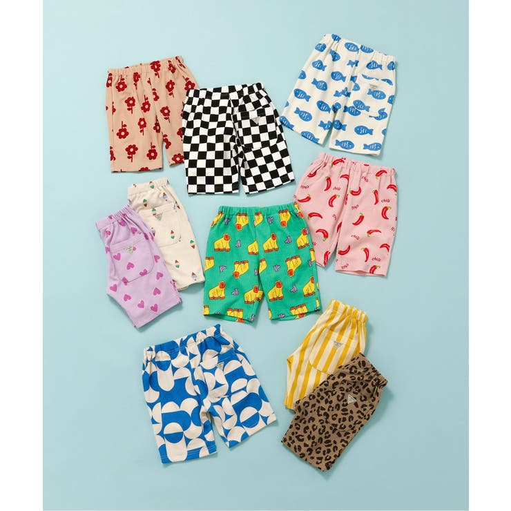 【WEB限定/26年夏新作】DAISUKI総柄ライトハーフパンツ  5分丈 | F.O.Online Store | 詳細画像13 