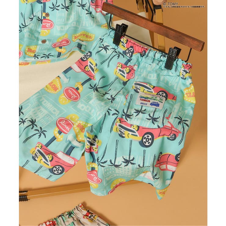 ターコイズブルー | TOMICA×BREEZE アロハパンツ(セットアップ可)  5分丈 | F.O.Online Store