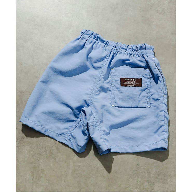 ブルー | 【水をはじく/しわになりにくい】水陸両用パンツ  4分丈 UVカット 撥水 | F.O.Online Store