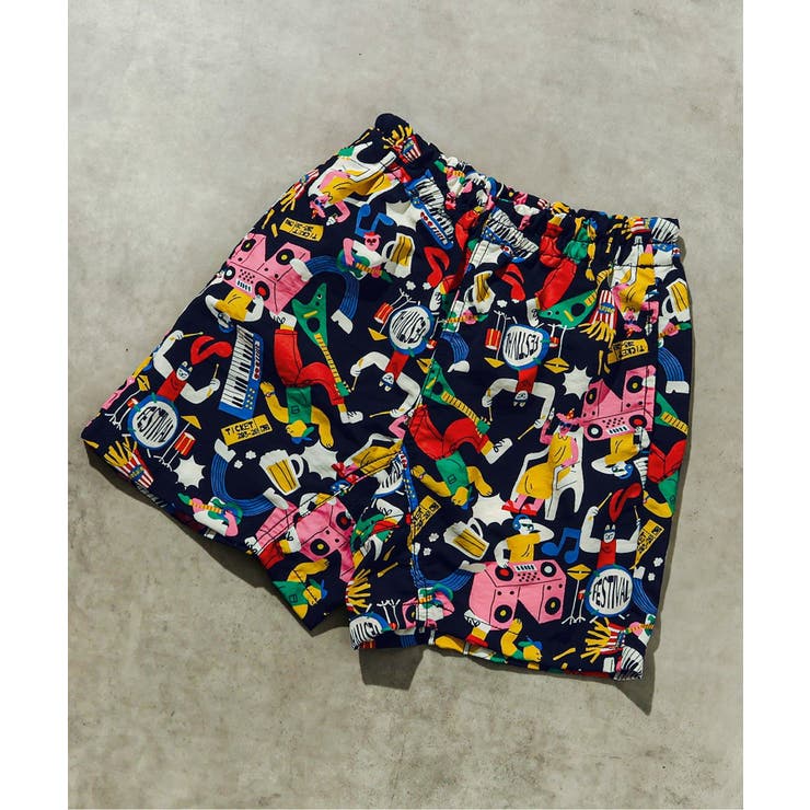 ネイビーブルー | 【水をはじく/しわになりにくい】水陸両用パンツ  4分丈 UVカット 撥水 | F.O.Online Store