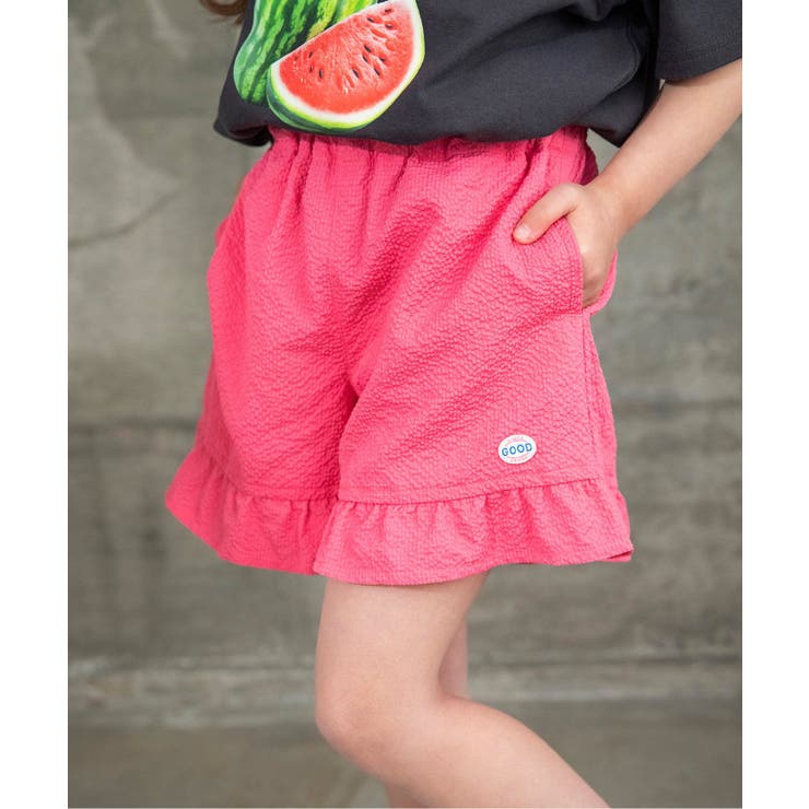 ピンク | 水陸両用フリルパンツ  ショート丈 UVカット 撥水 | F.O.Online Store