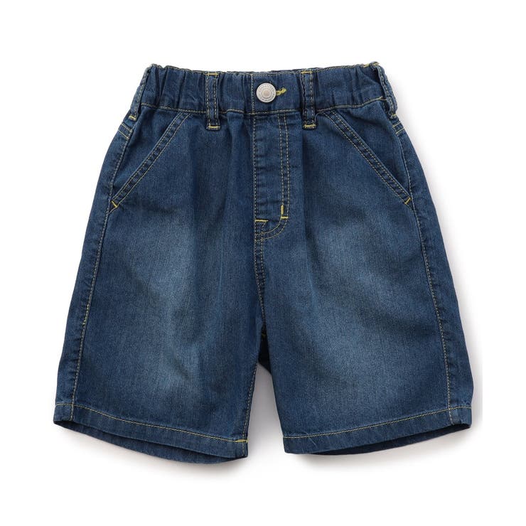 サックス | 【サマーエール/接触冷感】デニムハーフパンツ  6分丈 接触冷感 | F.O.Online Store