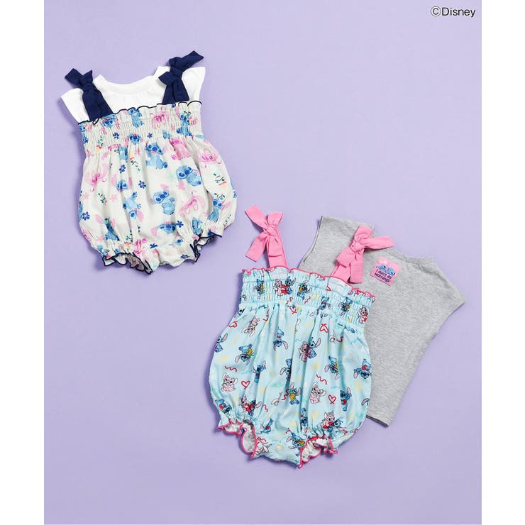 【ディズニー】スティッチ/2Pアロハキャミロンパス | F.O.Online Store | 詳細画像15 
