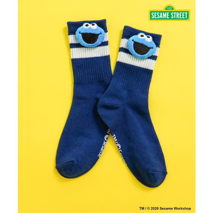 ネイビーブルー | SESAME STREET 立体ソックス | F.O.Online Store