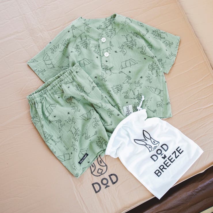DOD コラボ楊柳キャンプパジャマ+収納BAG(オトナ) DOD コラボ楊柳キャンプパジャマ+収納BAG(オトナ)