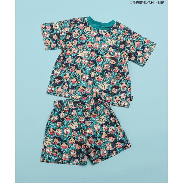 ブルー | 忍たま乱太郎コラボ 総柄パジャマ  | F.O.Online Store