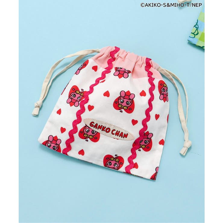 オフホワイト | がんこちゃん＆がんペーちゃん総柄巾着S | F.O.Online Store