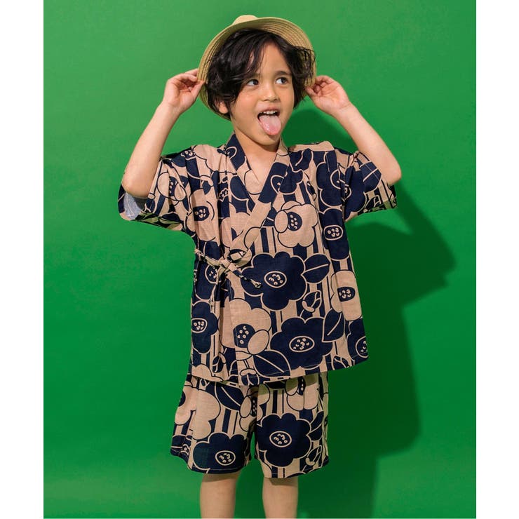 ブラウン | すっぽり着られる BOYS甚平 | F.O.Online Store