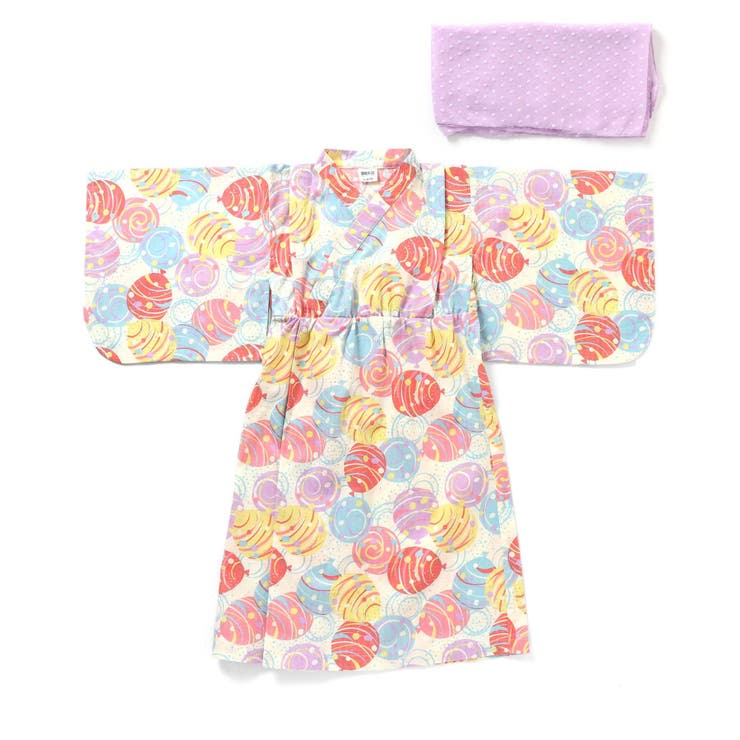 すっぽり着られる】花火＆水風船柄浴衣[品番：FOKK0015375]｜F.O.