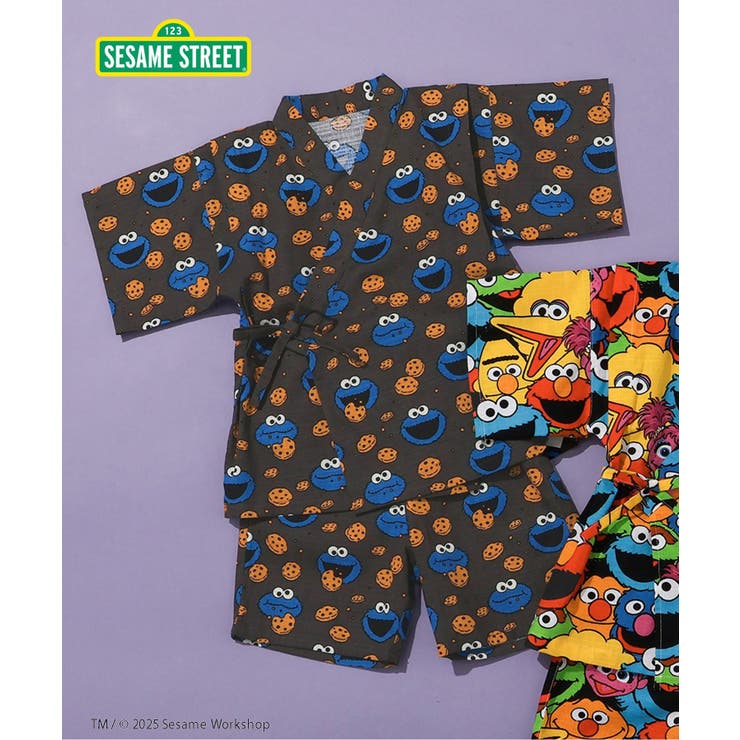 すっぽり着られる】SESAME STREET 甚平[品番：FOKK0022702]｜F.O.