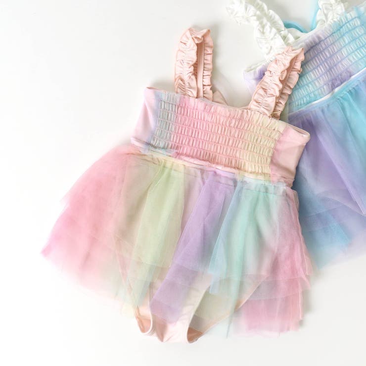 パールチュールワンピース水着 PEAK&PINE（ピークアンドパイン）の「☆即納☆【2023年新作水着