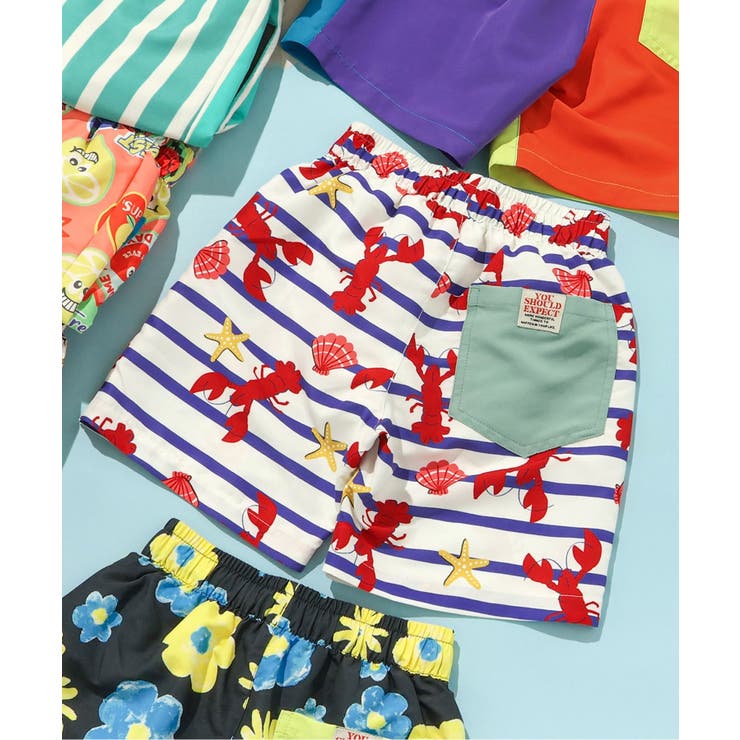 ボーダー柄 | 【UVカット】無地・総柄わくわくビーチショーツ | F.O.Online Store