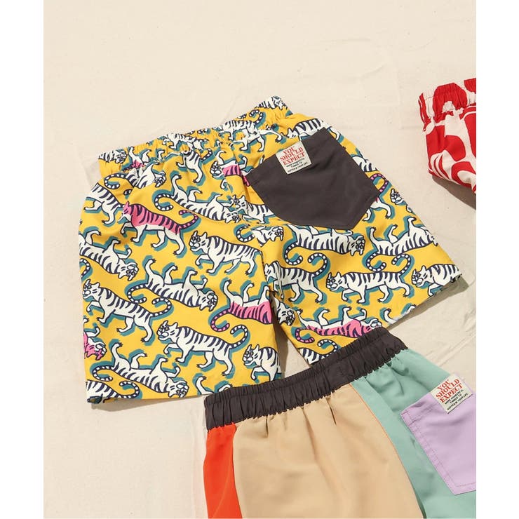 イエロー | 【UVカット】無地・総柄わくわくビーチショーツ | F.O.Online Store