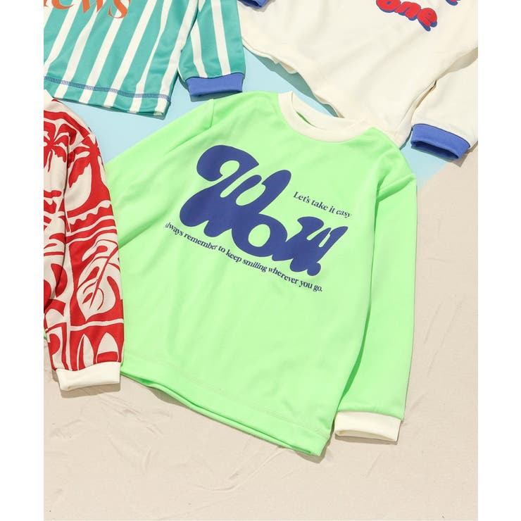 グリーン | 【UVカット】わくわく長袖ラッシュガード | F.O.Online Store
