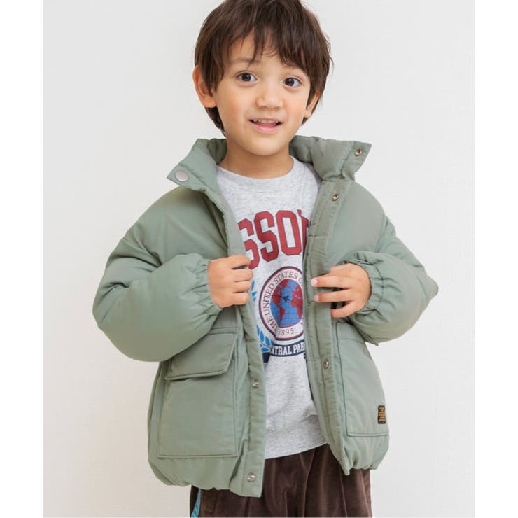 カーキ | スタンドカラー中綿ジャケット | F.O.Online Store