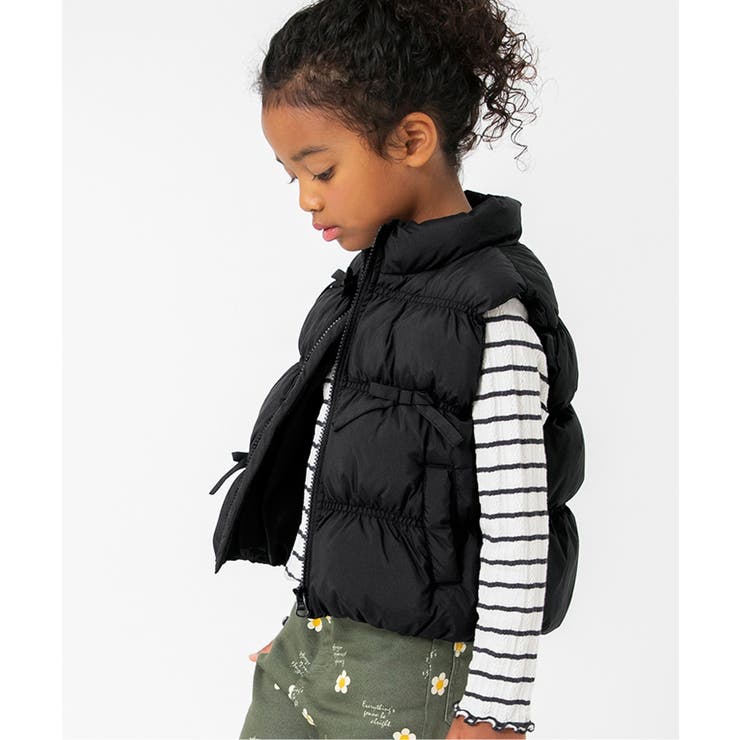 シャーリングリボン中綿ベスト | F.O.Online Store | 詳細画像1 