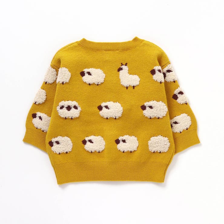 春服　SMILEY FACE カーディガン イエロー 新品タグ付き SMILEY FACE スマイリーフェイス ワッペン ニットカーディガン