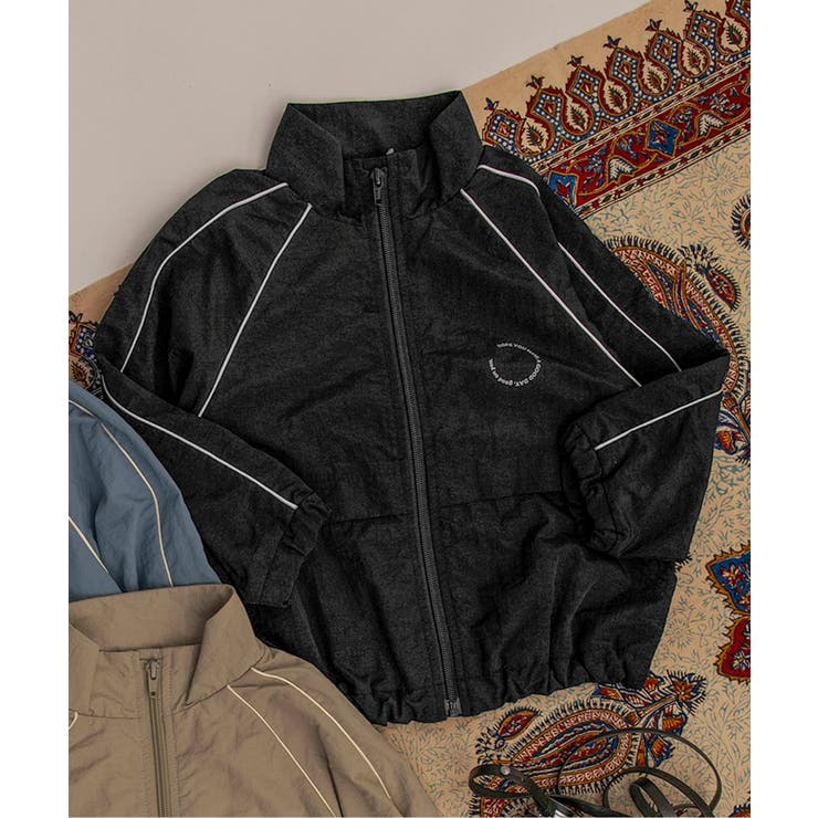 ブラック | パイピングウィンドブレーカー(セットアップ可) | F.O.Online Store