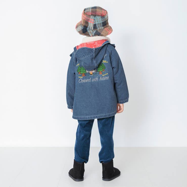 合体シリーズ】デニム刺繍マウンテンパーカー[品番：FOKK0016741