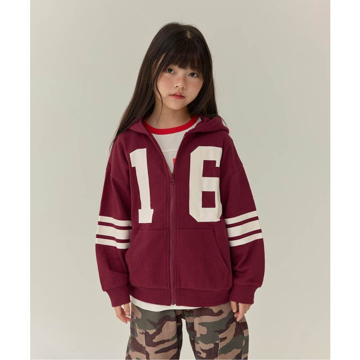 エンジ | WEB限定  KUDOZ.B ナンバリングジップパーカー | F.O.Online Store