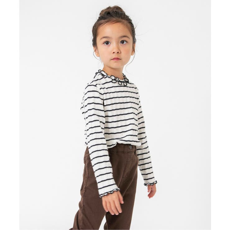 オフホワイト | ジャガードテレコボーダーTシャツ | F.O.Online Store