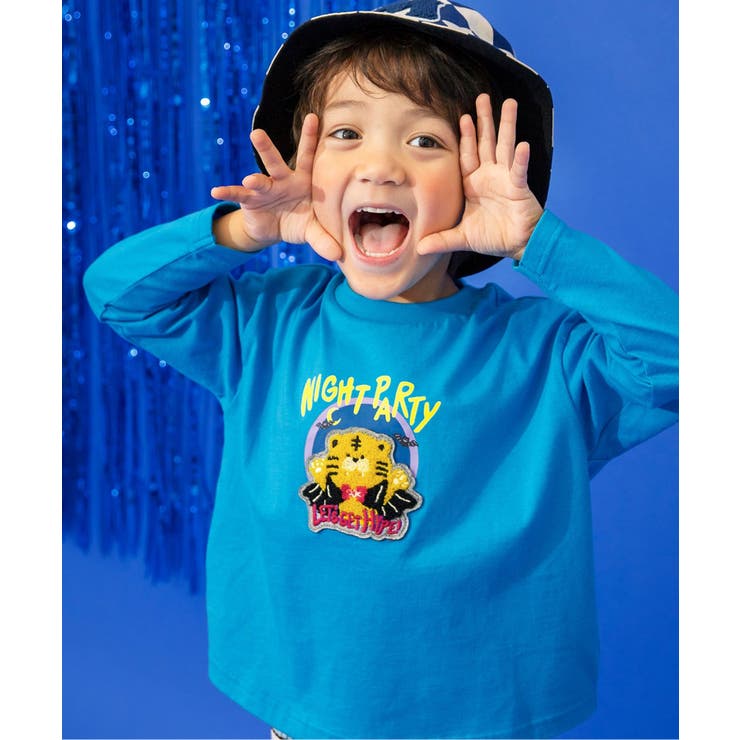 ブルー | 【リンク/ジュニア対応】モチーフ ワッペン長袖Tシャツ | F.O.Online Store