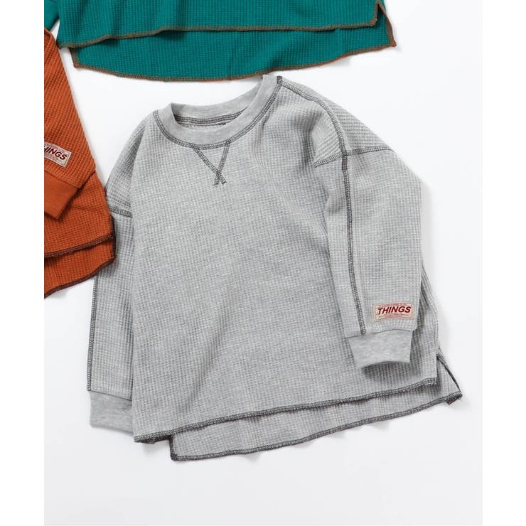 配色ステッチビッグシルエットワッフルTシャツ | F.O.Online Store | 詳細画像1 