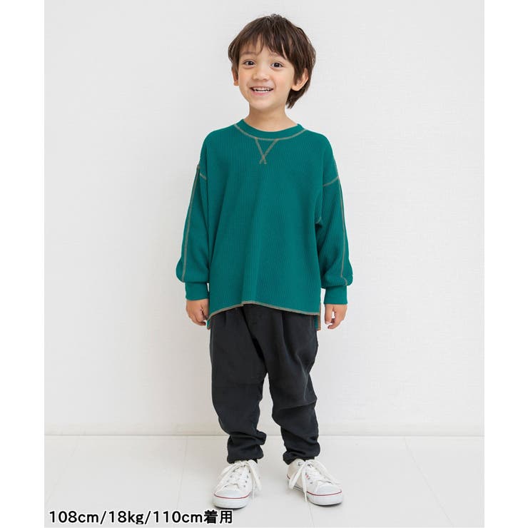 配色ステッチビッグシルエットワッフルTシャツ | F.O.Online Store | 詳細画像4 