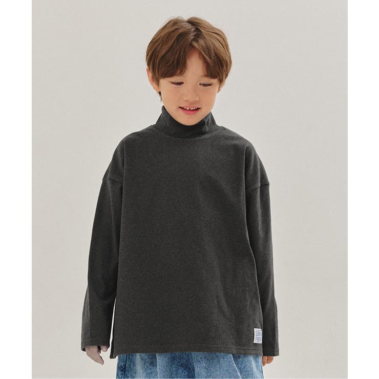 チャコール | 【WEB限定】 やわらか起毛ハイネックロンT | F.O.Online Store